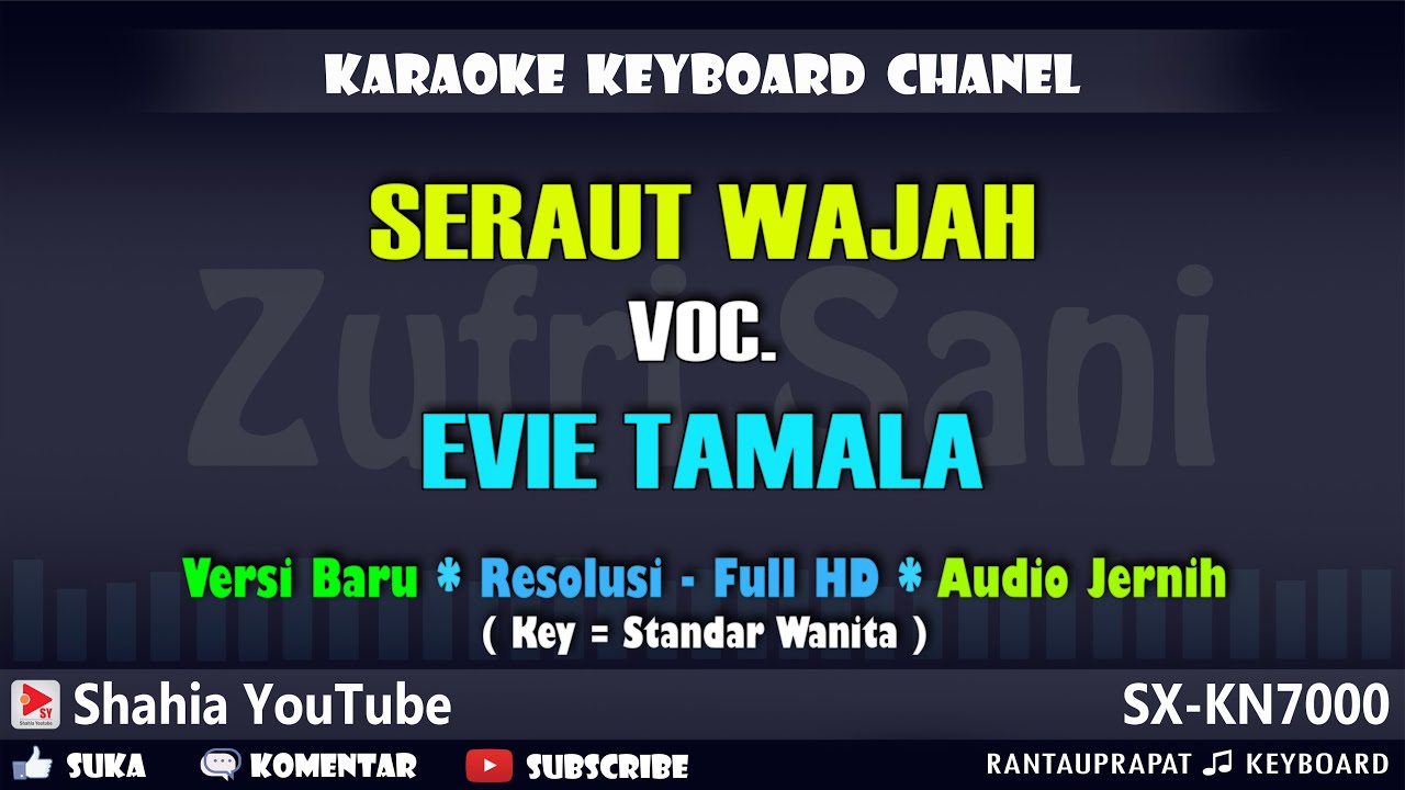 SERAUT WAJAH  VOC. EVIE TAMALA KARAOKE | SHAHIA YOUTUBE | VERSI BARU