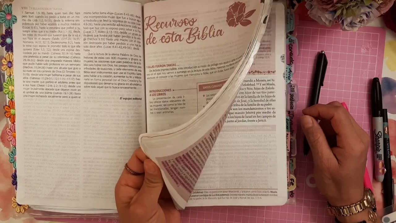 Breve reseña de la Biblia de estudio ser mujer.      Mi Biblia de Oración.