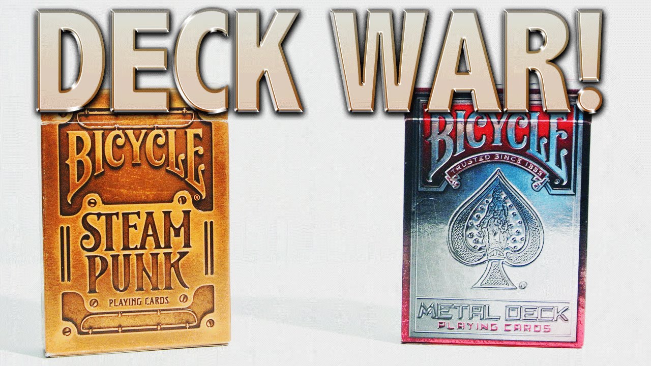 Deck War - Bicycle SteamPunk Vs Bicycle Metal Playing Cards [HD]