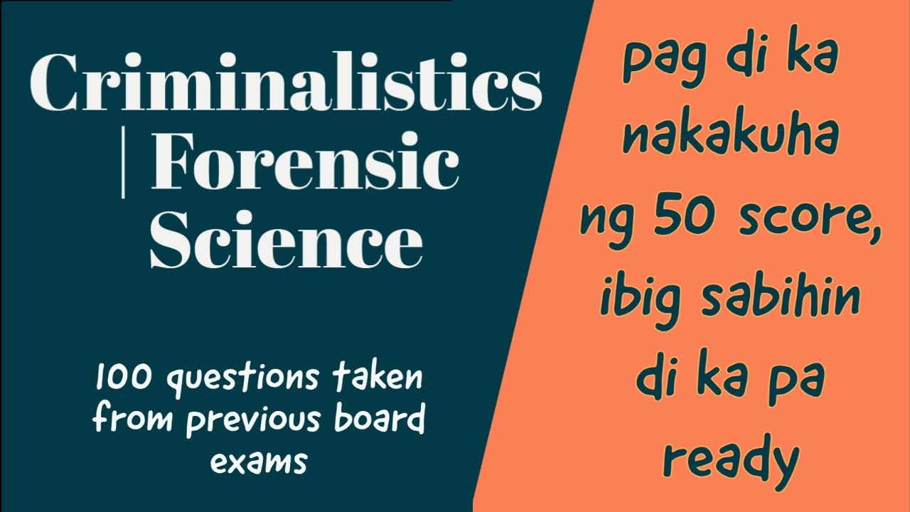 Criminalistics | Forensic Science Review Questions (With Explanations)