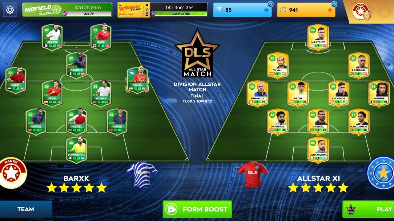 #dls26 TO25 VS #allstar XI DIVISION ALLSTAR MATCH FINAL #dls #dreamleaguesoccer 