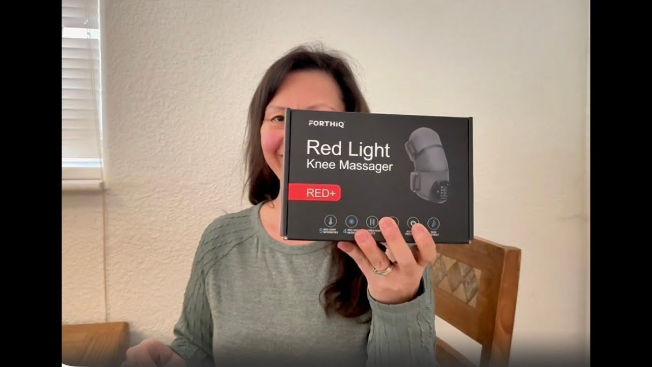 Наколенник FORTHiQ RED+ с функцией подогрева и терапии красным светом, наколенник с 5 уровнями ин...