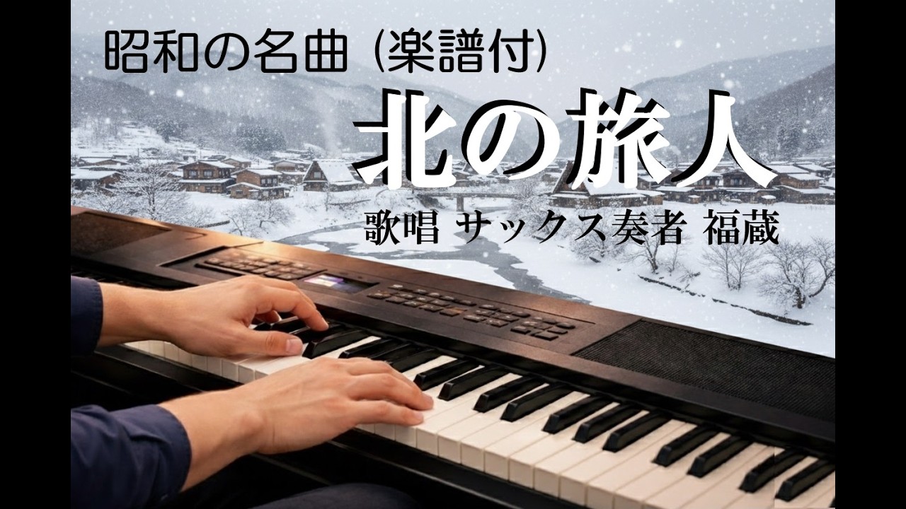 北の旅人 楽譜付 歌唱サックス奏者･福蔵