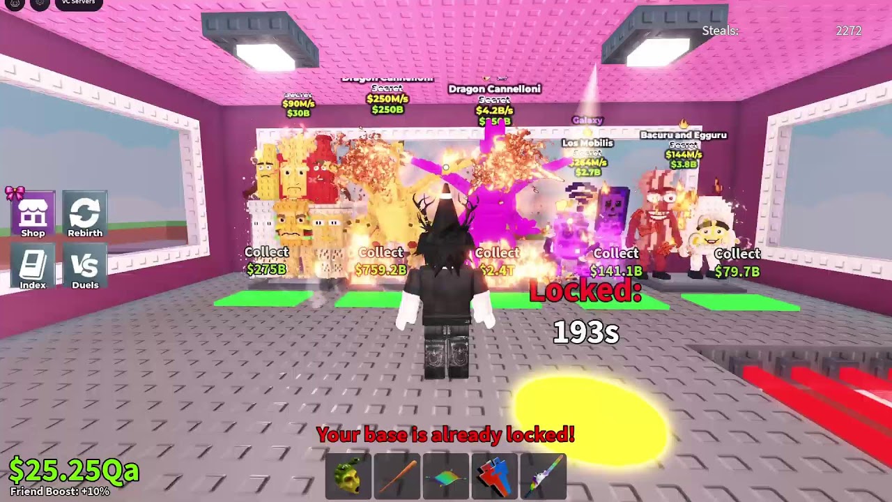 Tradeando en Steal a brainrot (Roblox)