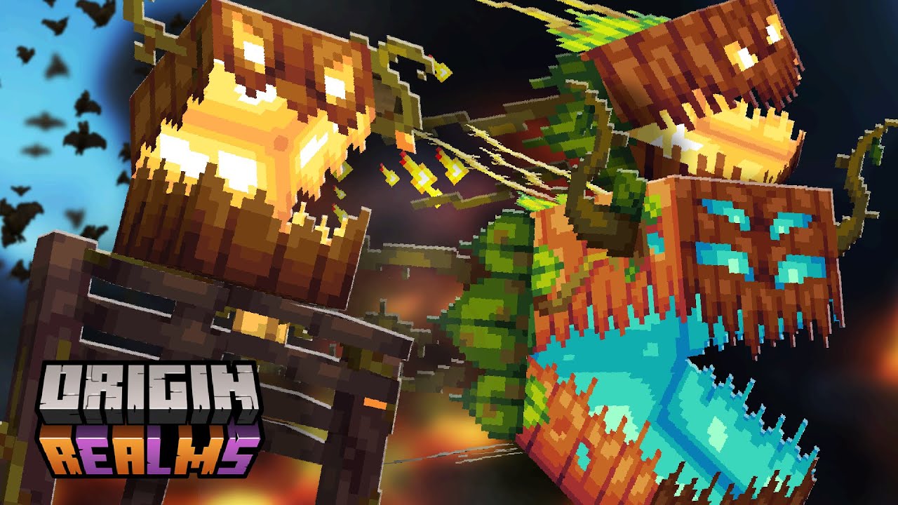 Fight PUMPKIN SPIRITS on the best Vanilla Minecraft Server!!! | Origin Realms Halloween Update 🎃
