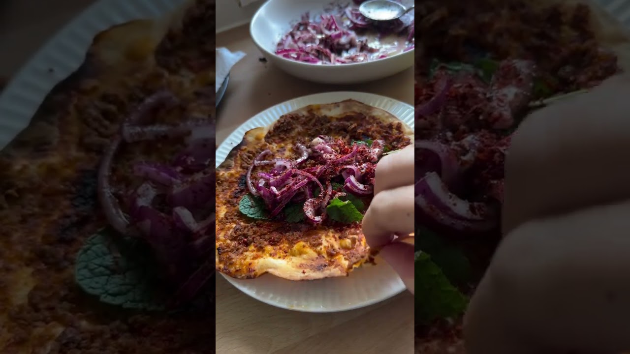 Would you try this? #lahmacun #asmr #gokces_kitchen
