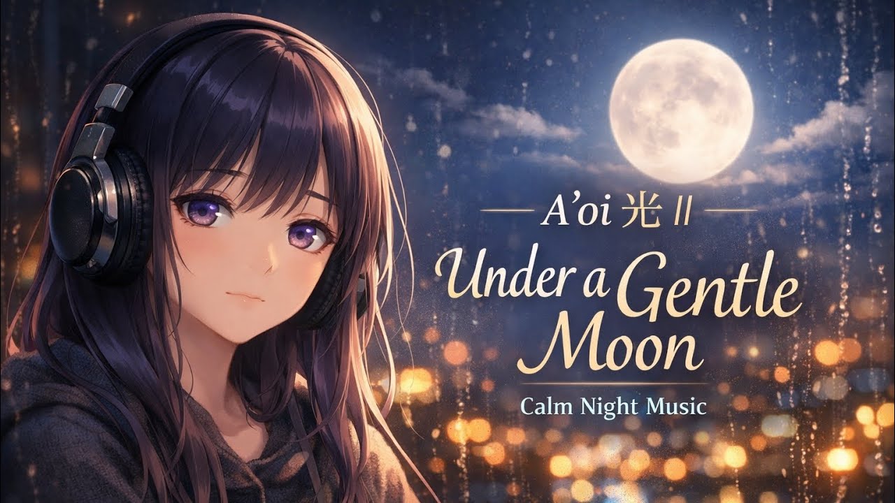 Under a Gentle Moon — Soft & Calm Anime Music • Study, Work & Sleep || A’oi 光