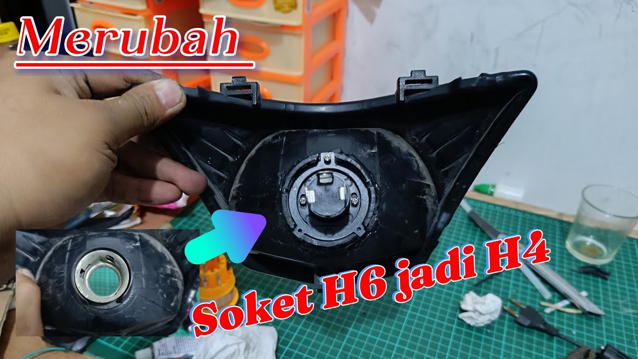 CARA PASANG LAMPU H4 KE MX OLD