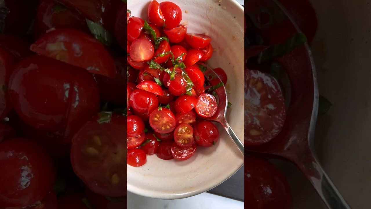 Cherry Tomato Salad Recipe #summer #salad #tomato