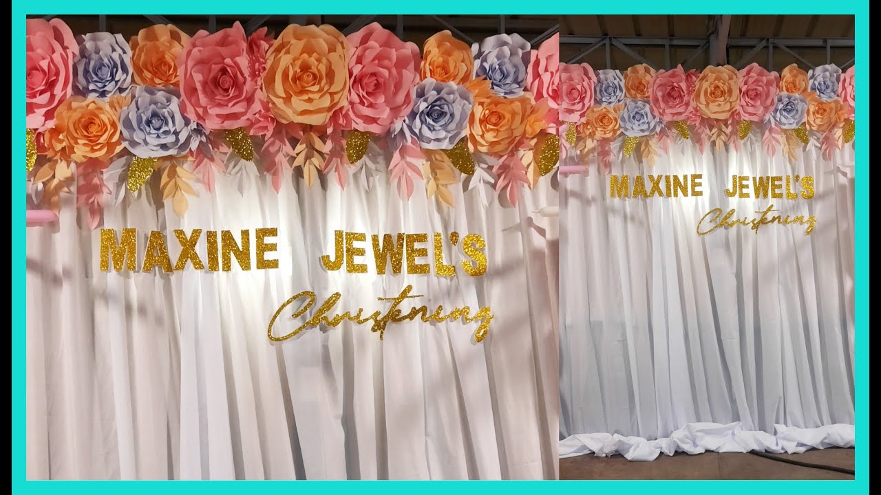 DIY LARGE PAPER FLOWER BACKDROP || EASY PAPER FLOWER TUTORIAL || PARTY DECOR