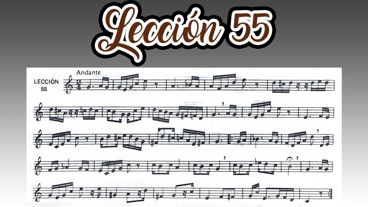 Lección 55 Metodo de Solfeo de Hilarion Eslava - Primera Parte
