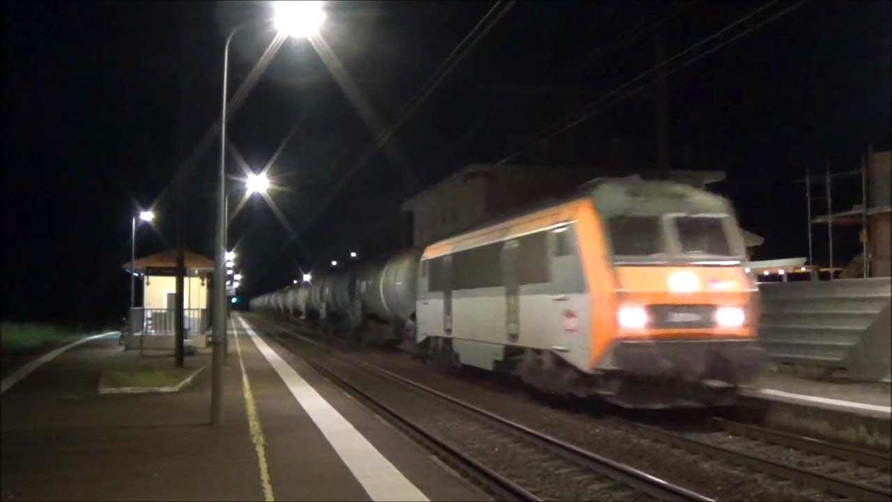 Des trains, de nuit, en gare de Tain l'Hermitage Partie 1