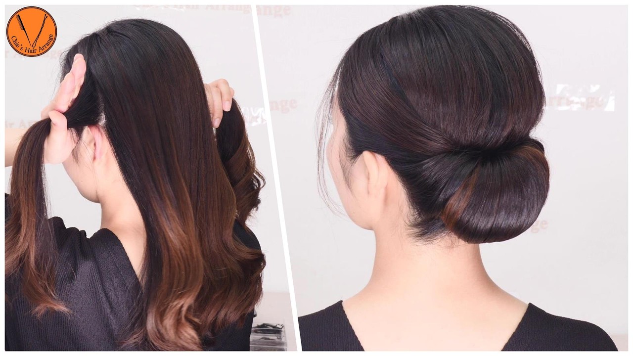 [Gibson tuck made with long hair] Elegant hairstyle for weddings, parties