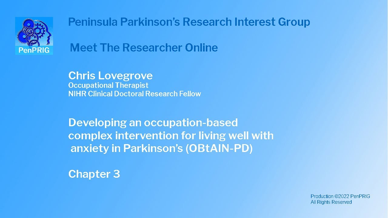 A new treatment for Anxiety in Parkinson's, Part 3: Progress of OBtAIN-PD Development