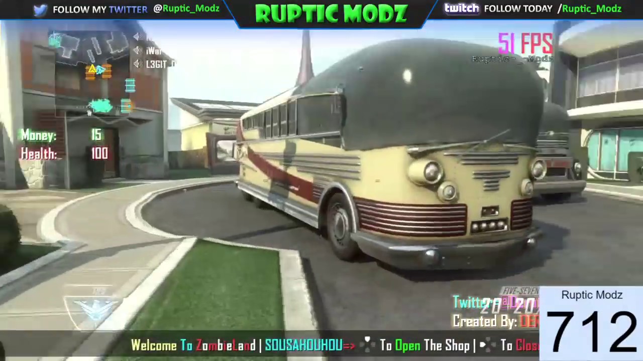 Black Ops 2 ZombieLand! Playing With Subs! (PS3) Modding