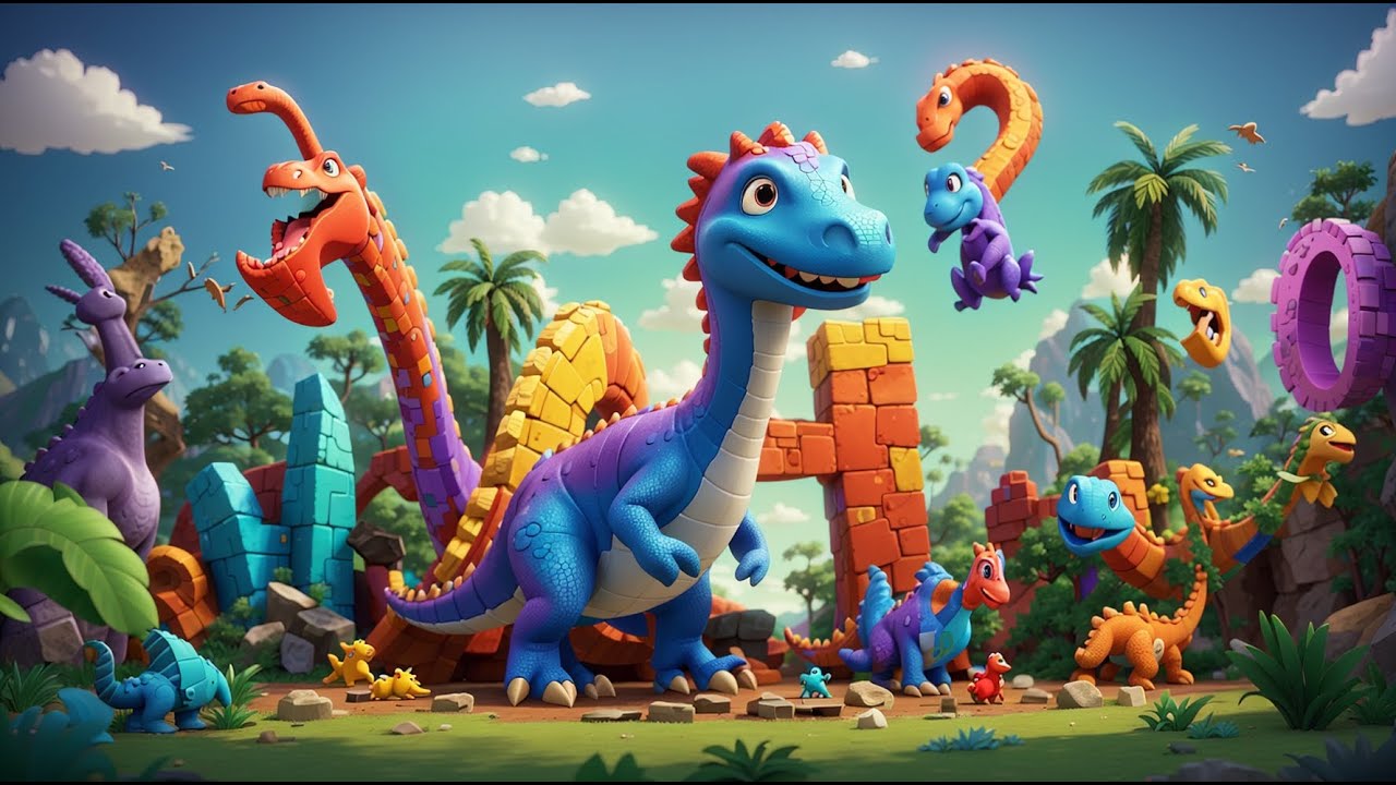 Roaring Dinosaur Alphabet Rhyme for Kids
