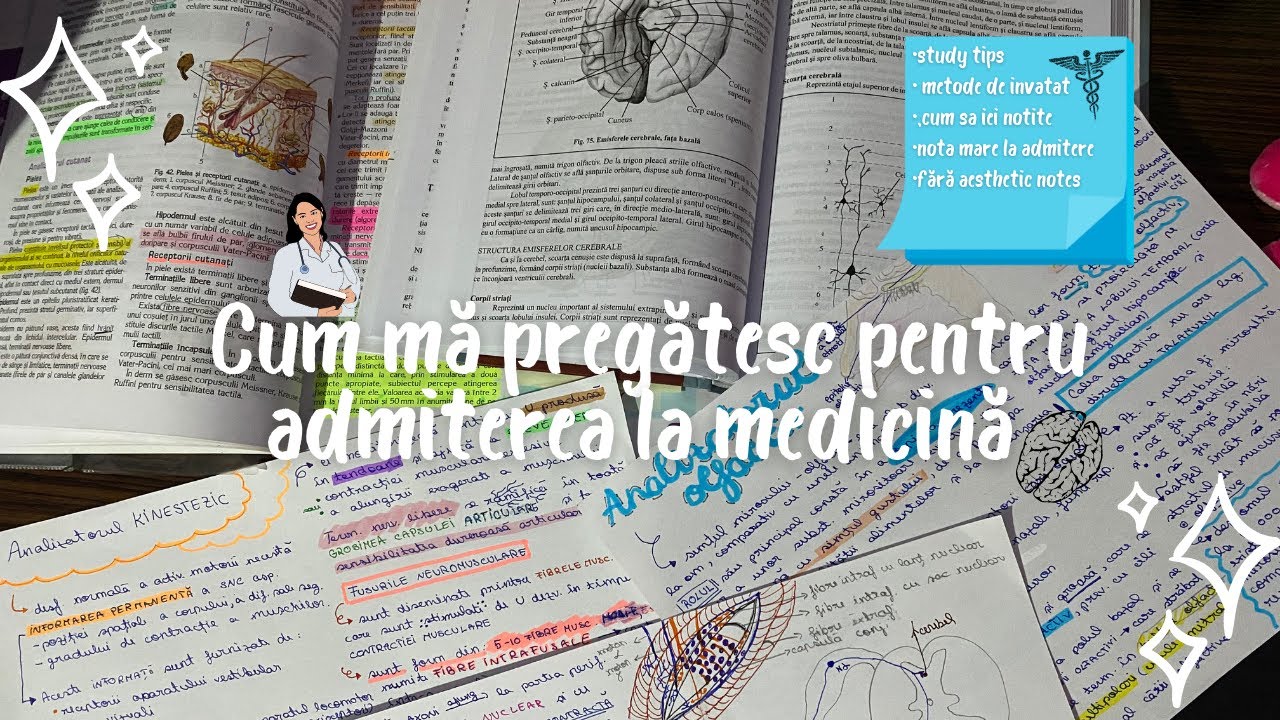 Cum ma pregatesc pentru ADMITEREA LA MEDICINA(metode de invatat eficient/manuale necesare etc.)
