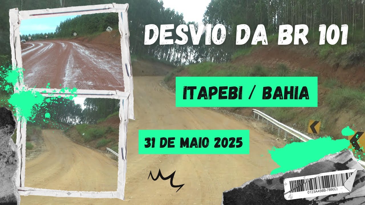 Desvio da 101 na ponte do rio Jequitinhonha em Itapebi / Bahia