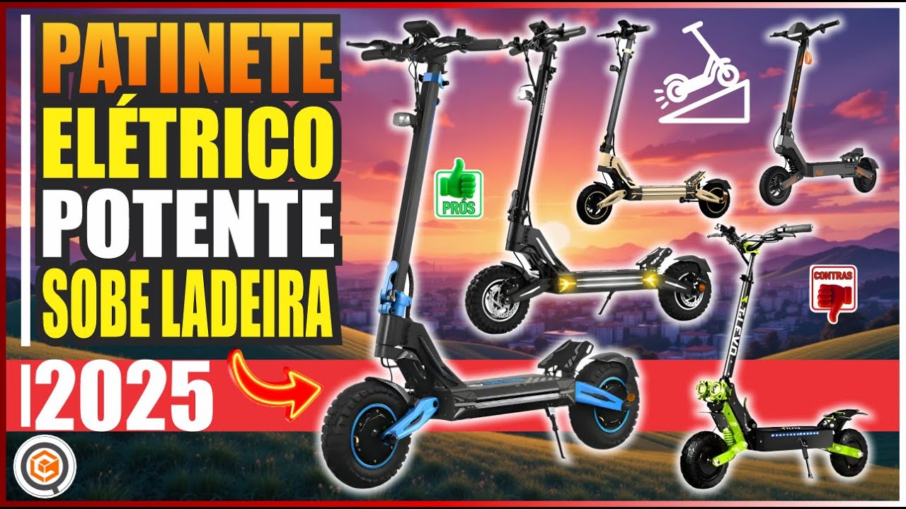 Patinetes elétricos 2025: Os 5 melhores modelos para subir ladeiras sem esforço