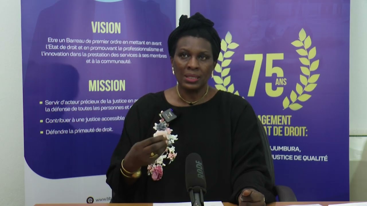 Publi-reportage en kirundi réalisé par la RTNB pour le 75ème anniversaire du Barreau de Bujumbura