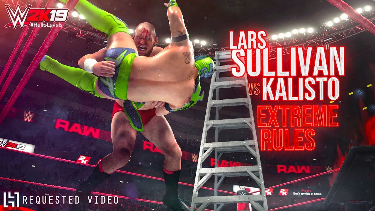 WWE 2K19 Kalisto vs Lars Sullivan EXTREME RULES Match