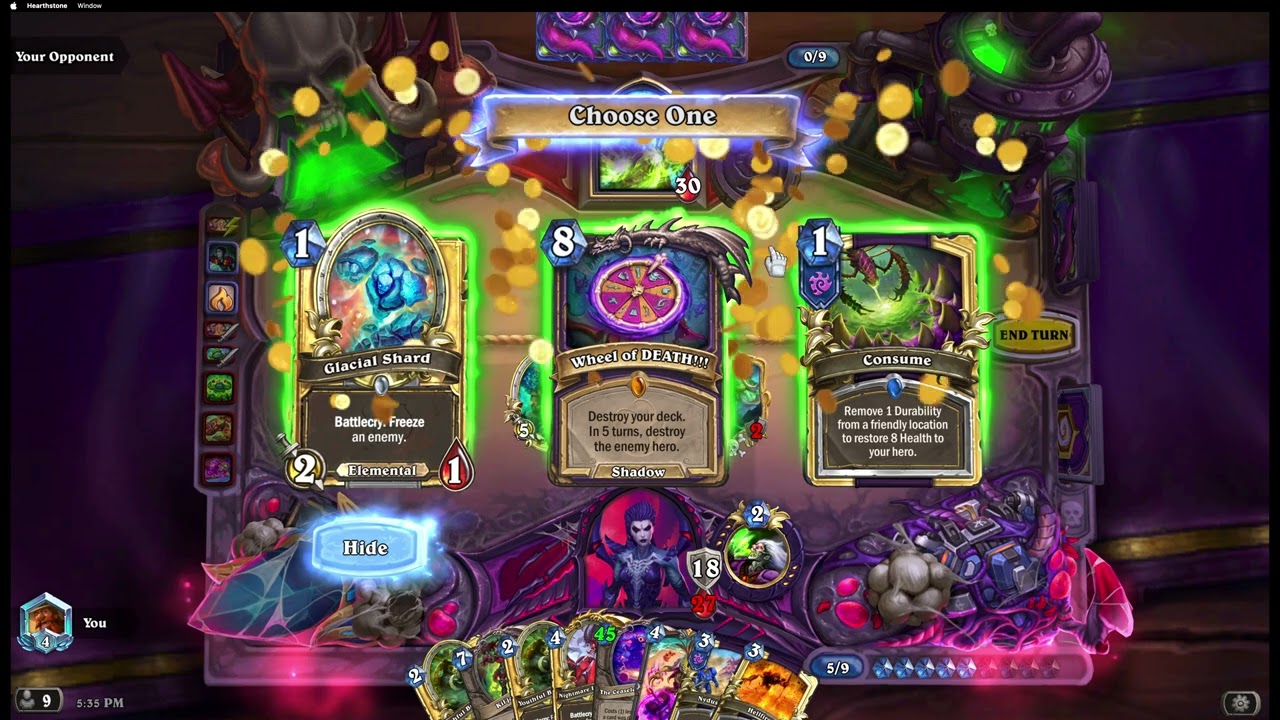 Hearthstone - Yore Wheel Warlock vs. Imbue Druid (Emerald Dream, May 2025)