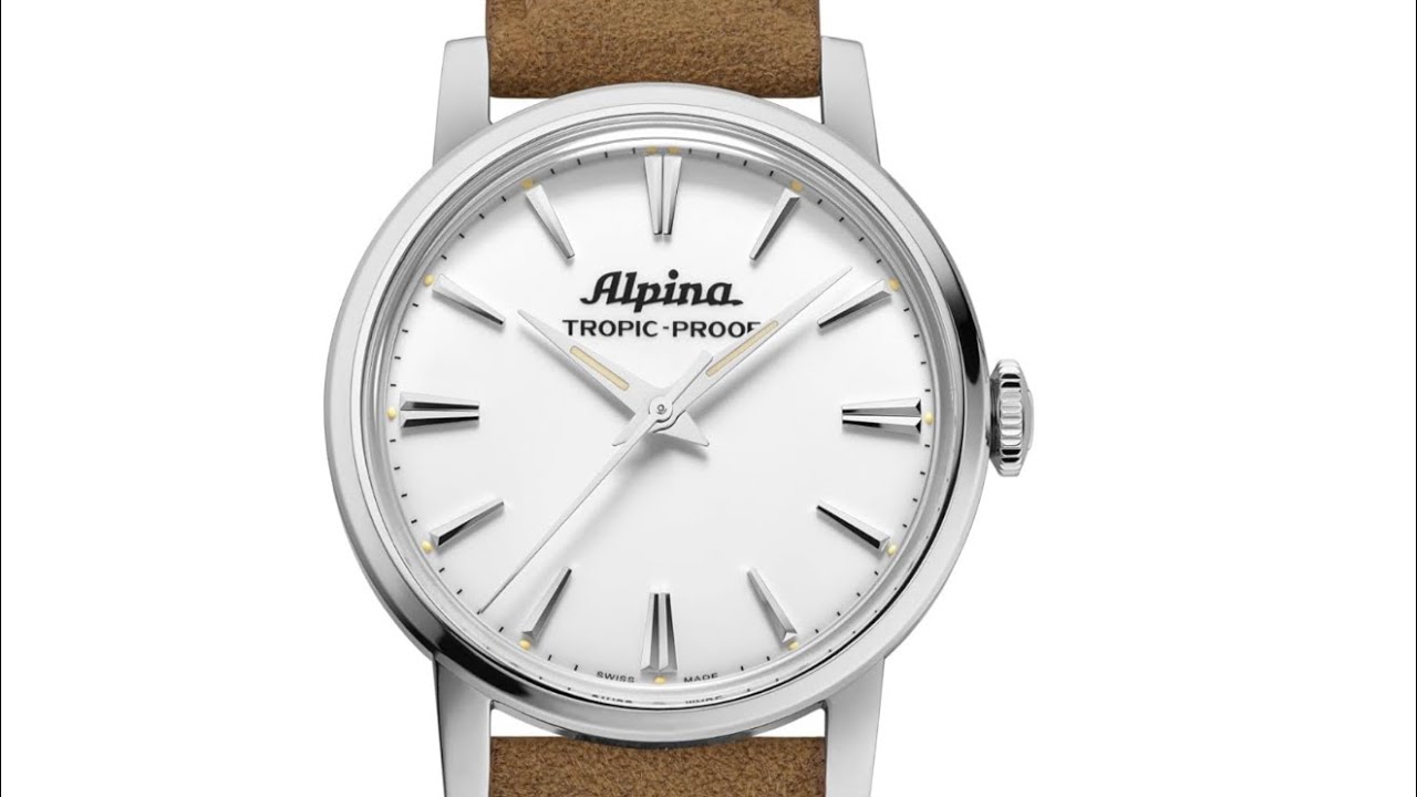 Самый легкий вес среди мужских часов Alpina Handwinding Heritage '1965' Tropic Proof Handwinding ...