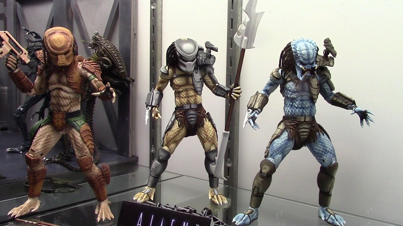 SDCC 2017 NECA TOYS BOOTH! Predator, Aliens,  1/4 Spider-man, Blade Runner, Valerian