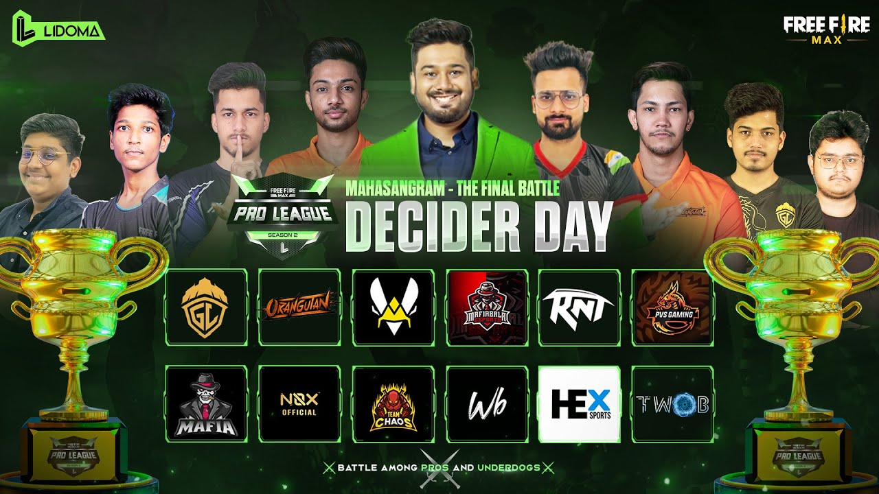 Pro League S2 | Decider Day | Ft. OgElite , Mafias, GodL ,TWOB, WB🏆 ​@TotalGaming093 @ROCKYRDX