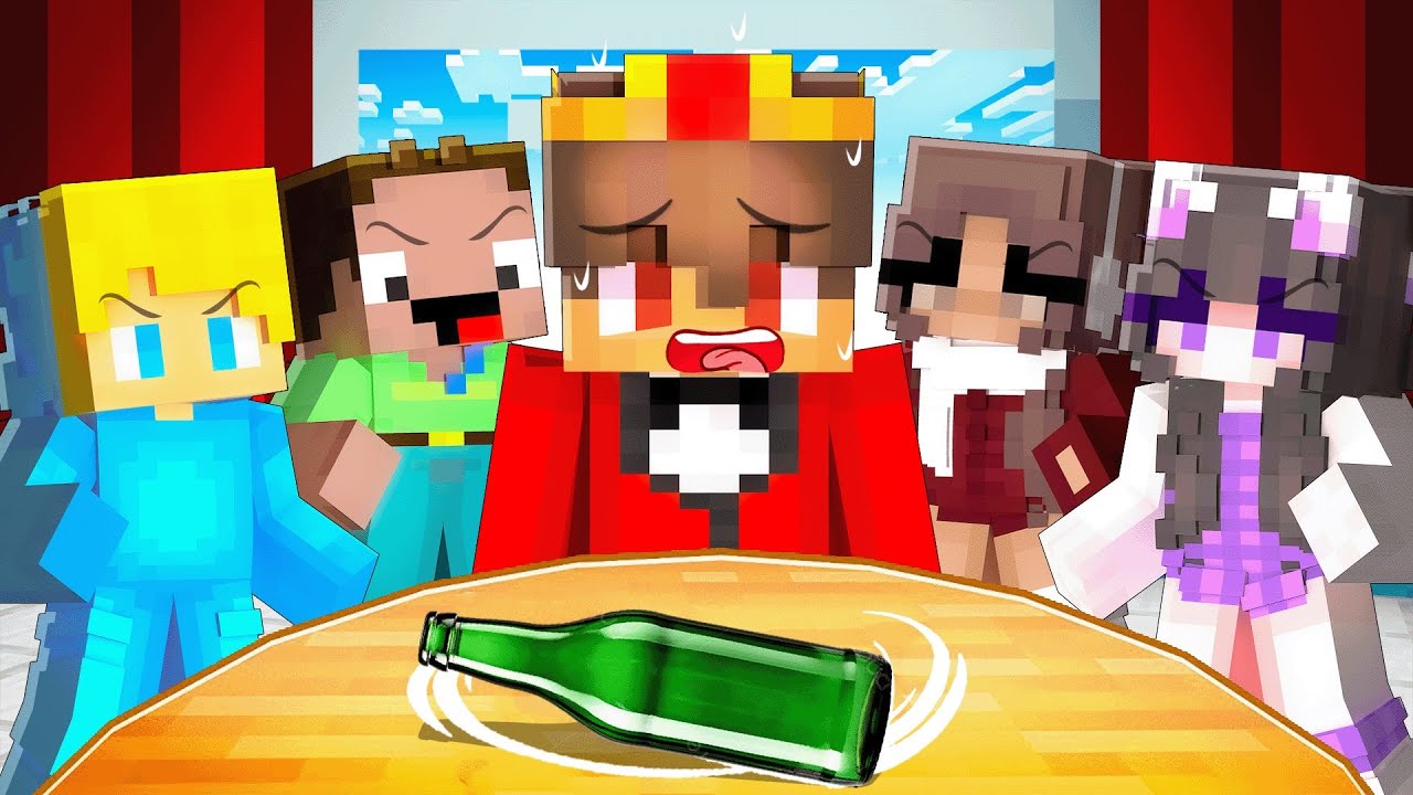 Ich habe Flaschendrehen mit meinen FREUNDEN Gespielt in Minecraft!