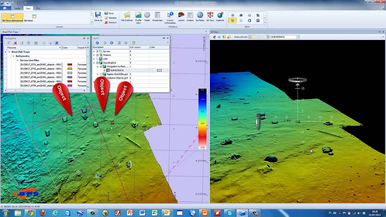 QINSY data acquisition bathy seabed imagery and water column data