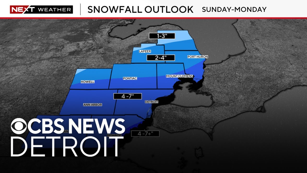 Radar tracks winter storm moving through Southeast Michigan