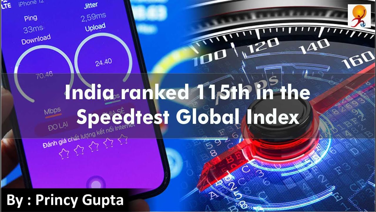 India ranked 115th in the Speed test Global Index