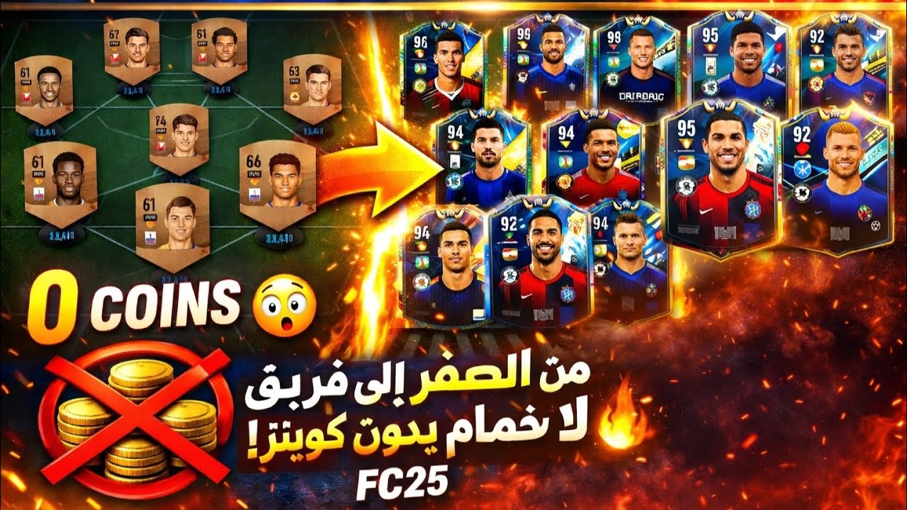 💎 أمال بلا أموال #1 | من الصفر إلى فريق أحلام بدون كوينز! 🔥 | FC25
