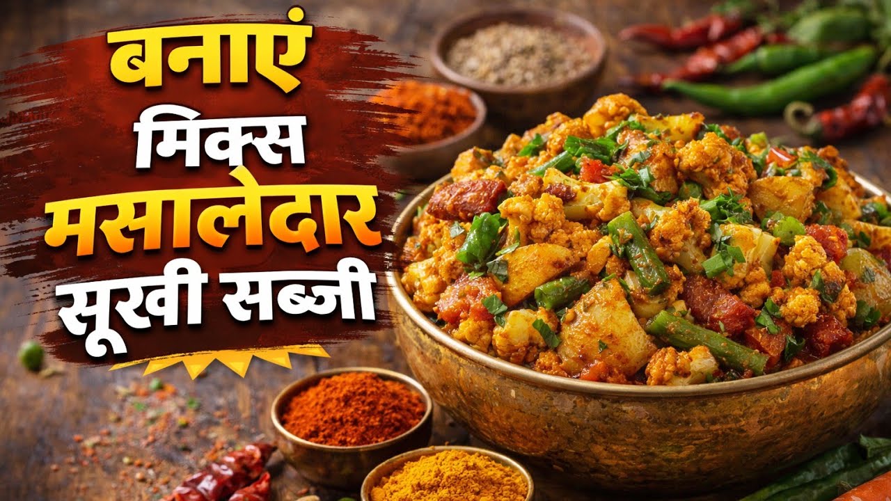 मिक्स वेज की मसालेदार सूखी सब्जी बनाएं 