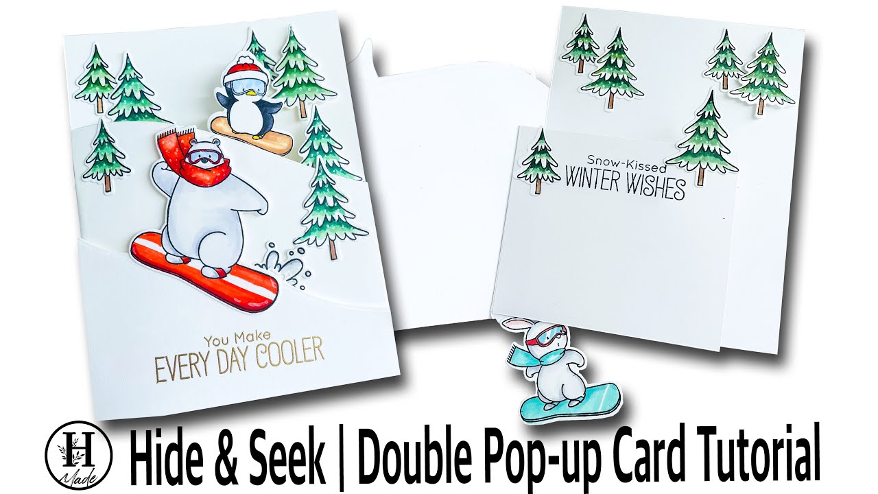 Hide & Seek | Double Pop-up Christmas Card | Fun Christmas Card Tutorial