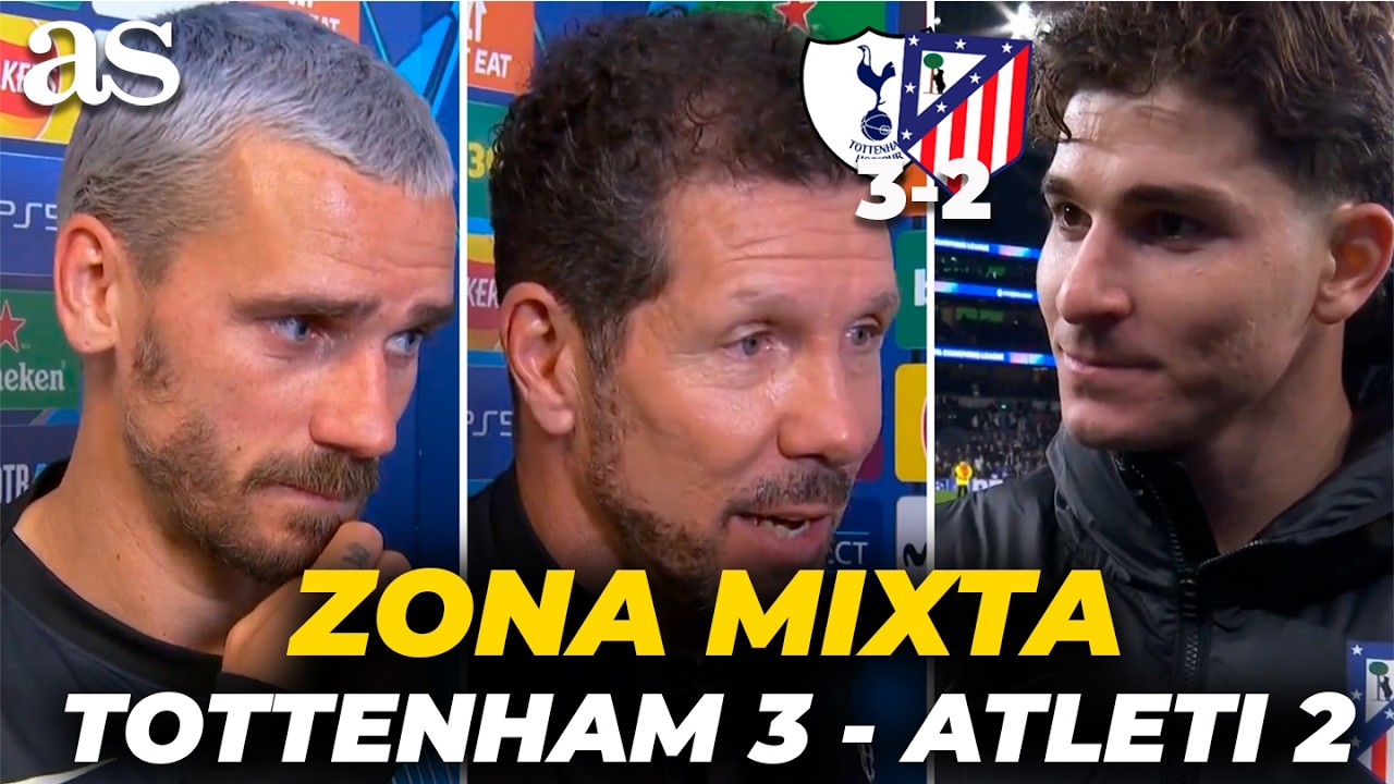 ¡Habrá ATLETI vs BARÇA en CUARTOS! Zona mixta COMPLETA TOTTENHAM 3 - ATLETI 2 | Champions League
