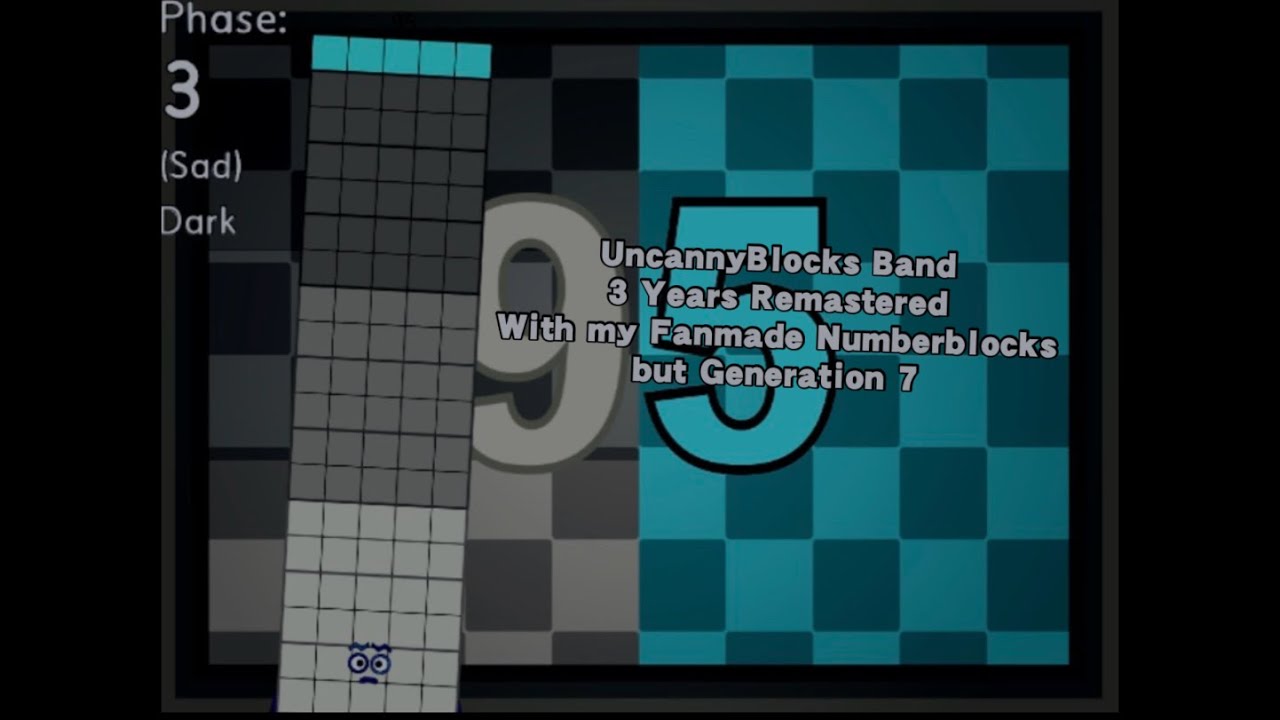 UncannyBlocks Band Different 3 Years Remastered with my Fanmade Numbers but in Generation 7