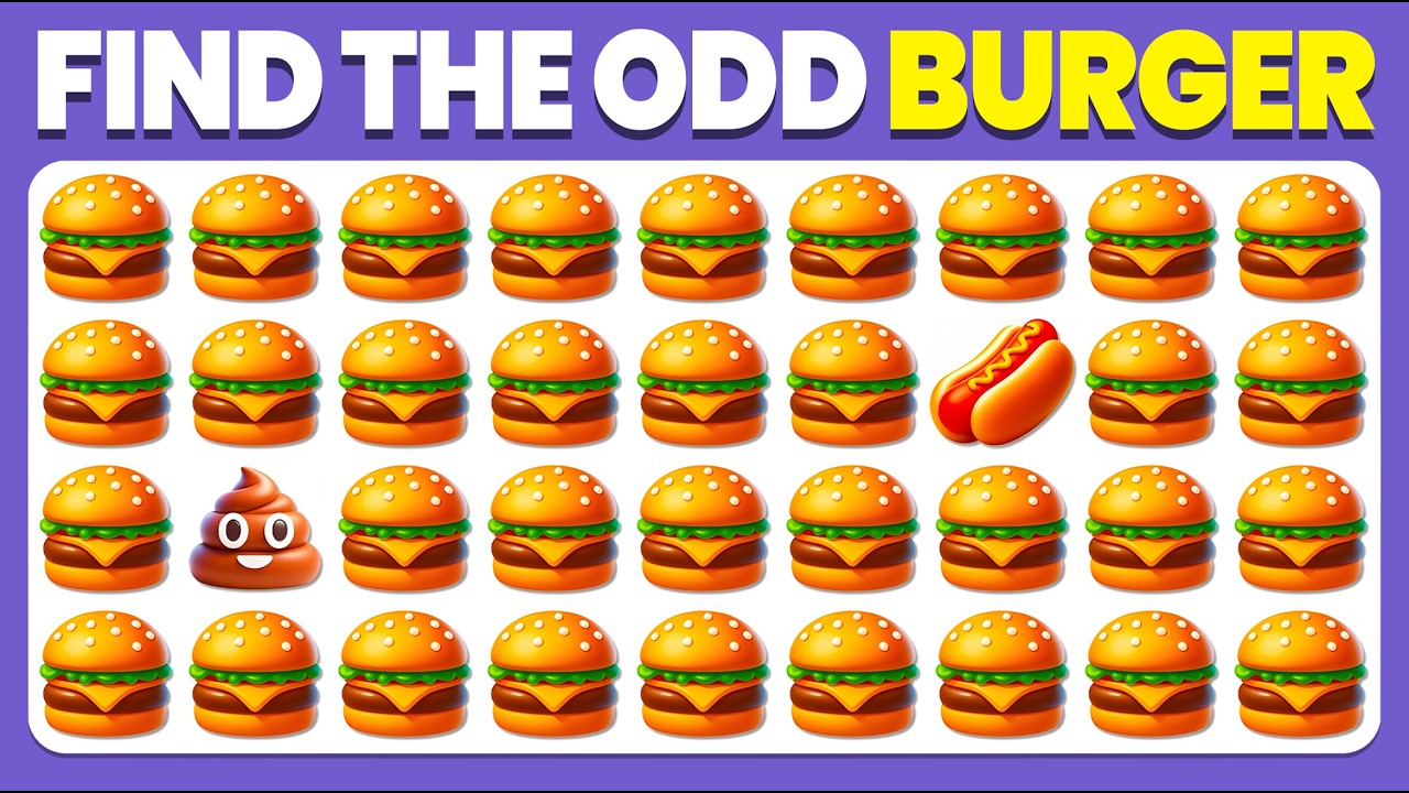 🍔🍟🥤 Find the ODD One Out - Junk Food Edition | Easy, Medium, Hard - 25 Ultimate Levels
