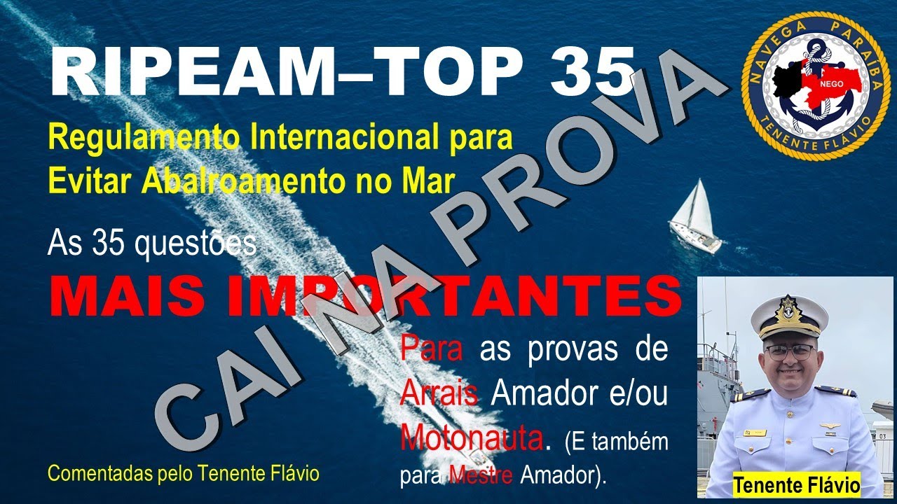 RIPEAM  - As questões TOP 35 #arrais #motonauta #mestre