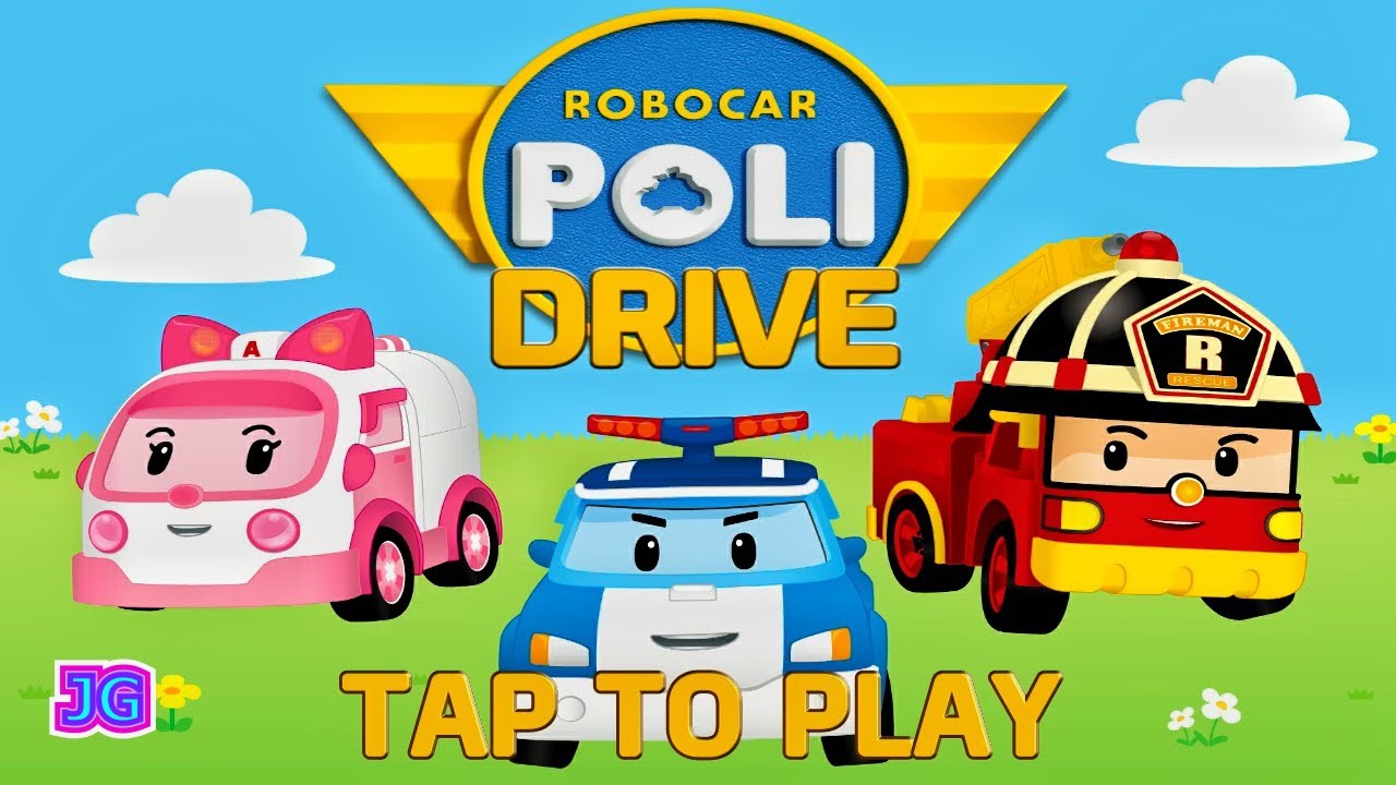 Робокар Поли | Гонки Кто победит? | Robocar Poli Drive | Игра мультик про машинки для детей