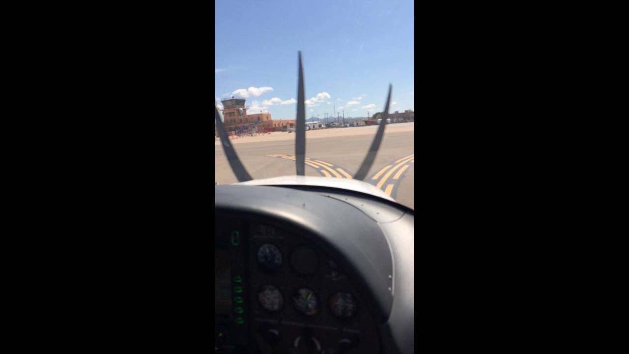 Landing at Santa Fe, New Mexico Airport 6,350 ft above sea level