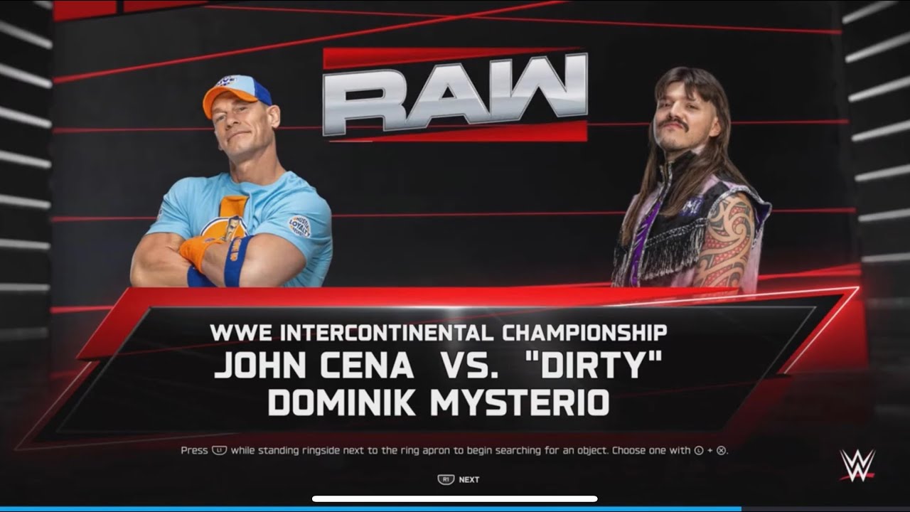 John Cena vs Dominik Mysterio Intercontinental Title Match