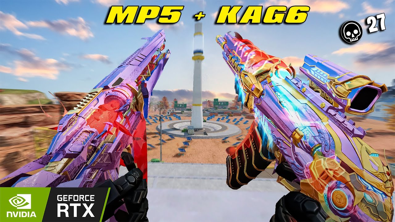MP5 + KAG6 27 KILL SOLO VS SQUAD VIOLET GOLD CAMO BLOOD STRIKE MAX GRAPHIC DESERTED VALLEY