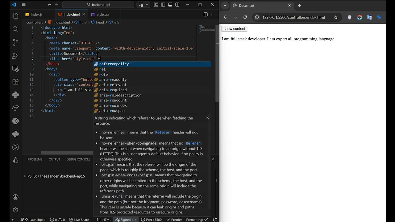 JavaScript Toggle Show Hide Content on Click – FAQ Example