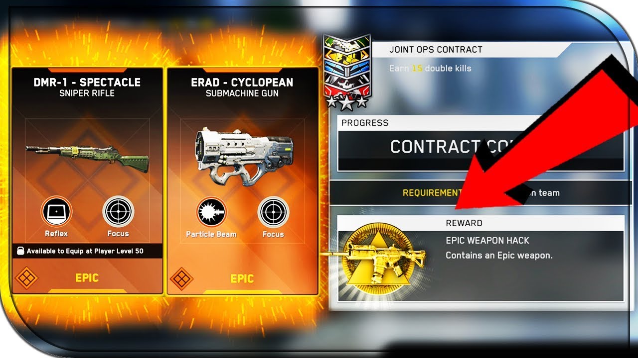 this NEW CONTRACT GUARANTEES a FREE EPIC VARIANT... UNLOCK a FREE EPIC WEAPON in 2 GAMES!