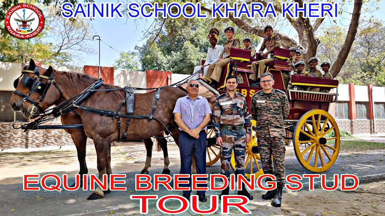 EQUINE BREEDING STUD TOUR OF SAINIK SCHOOL KHARA KHERI (FATEHABAD) #sainikschool