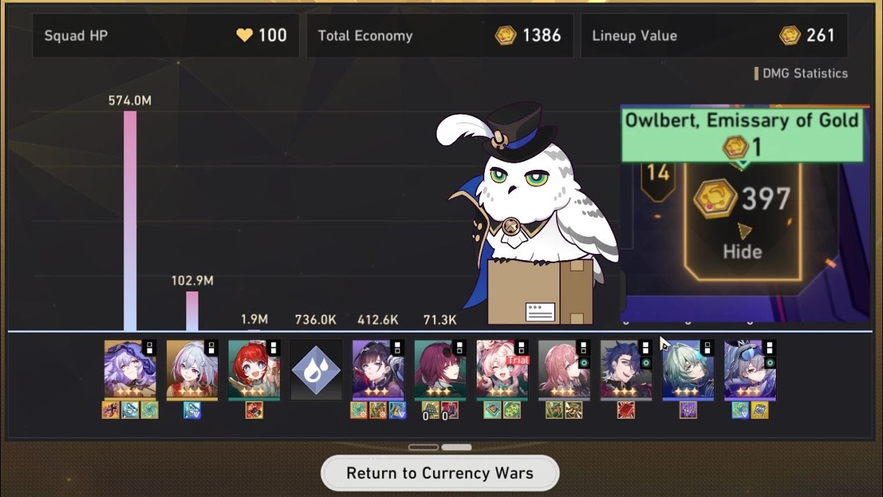currency wars - Owlbert = lots of gold