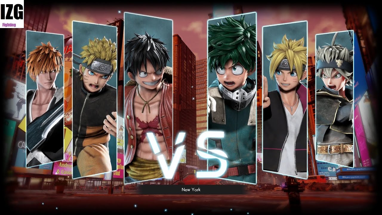 Jump Force - Luffy, Naruto, Ichigo Vs Deku, Boruto, Asta (Hardest AI)