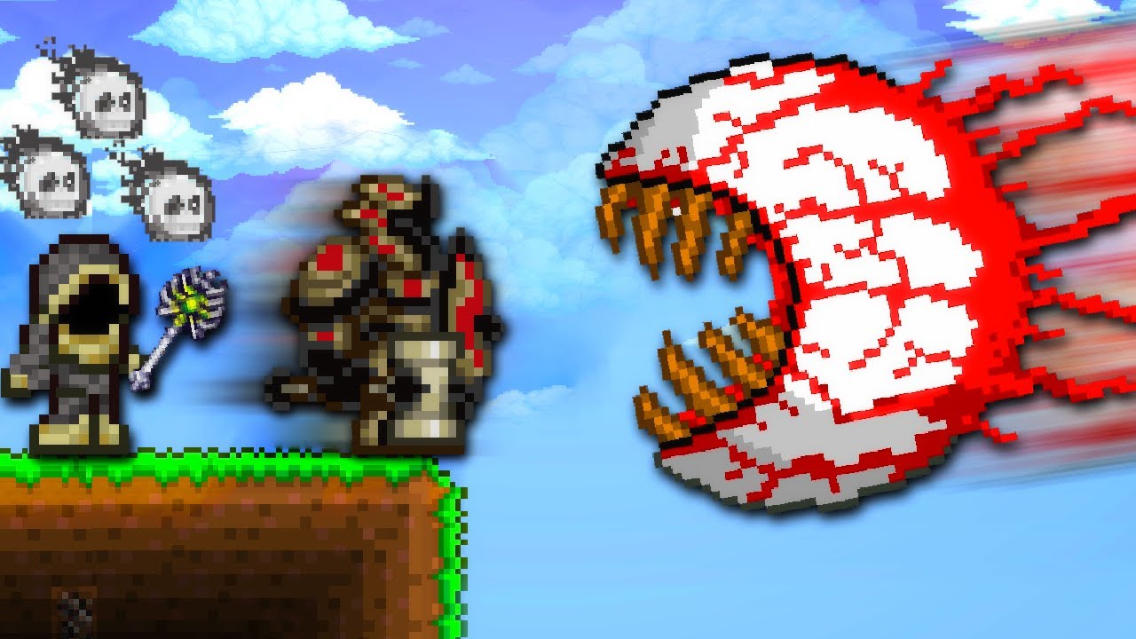 Terraria, mas sou a classe Necromancer